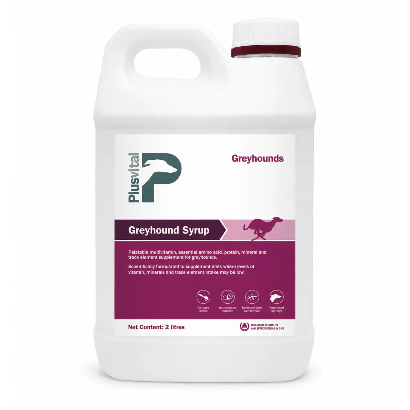 Plusvital Greyhound Syrup Multivitamínico para Galgos 2 L